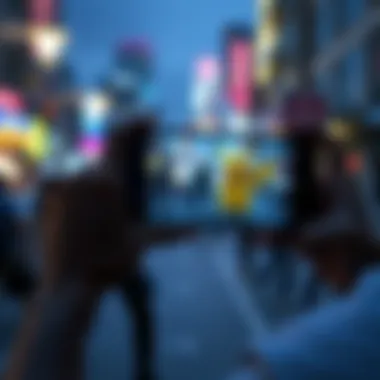 Augmented reality experience in Pokemon Go