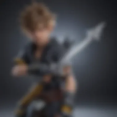 Sora wielding Keyblade in Kingdom Hearts for Switch