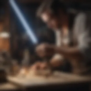 Craftsman Assembling a High-Quality Lightsaber