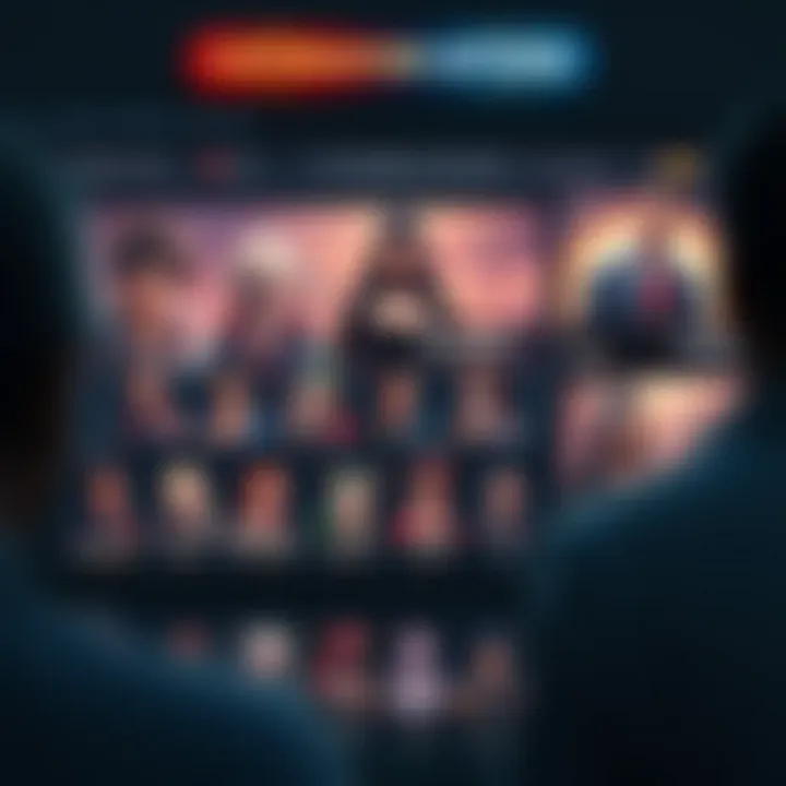 Character customization screen featuring diverse avatars in an RPG