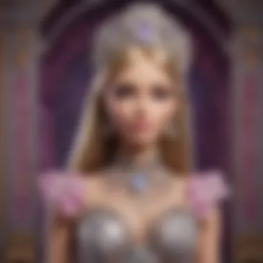 Intricate Embellishments Detailed embellishments on a Bob Mackie Barbie Collection doll