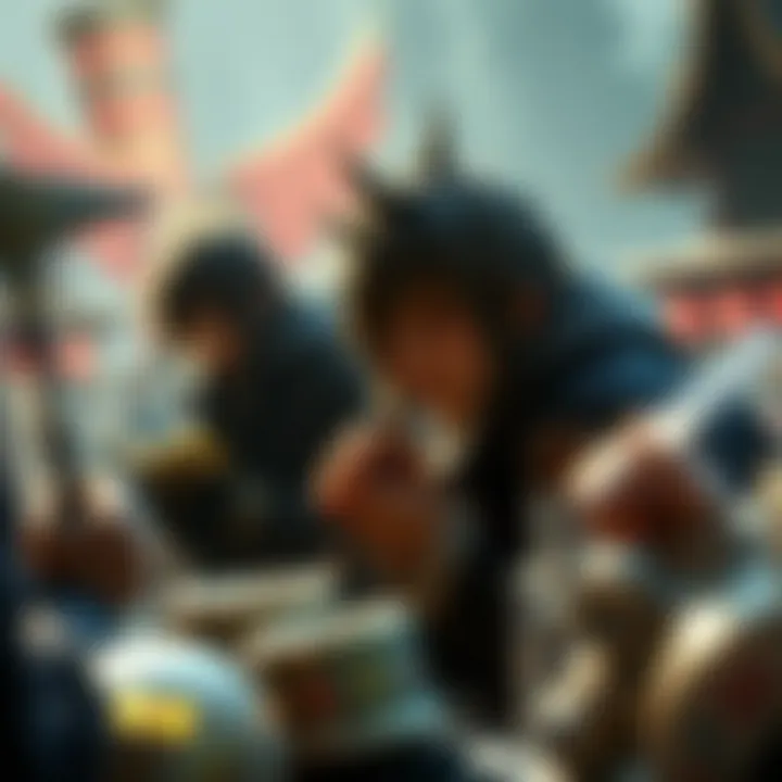 Player Engagement with Collectables A captivating scene of players engaging with collectables