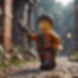 Creative Lego game characters in vibrant action scenes