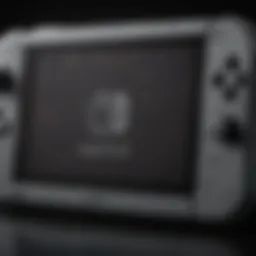 A close-up of the Nintendo Switch console displaying its vibrant screen.