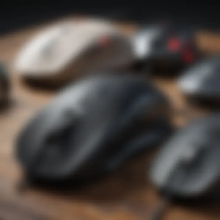 Comparison chart of various gaming mice with emphasis on side buttons