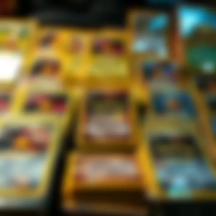 Counterfeit Pokémon Card Comparison An array of counterfeit Pokémon cards displayed for comparison.
