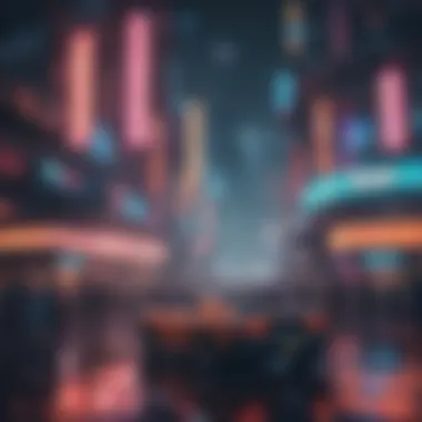 Neon Cyberpunk Metropolis Cyberpunk cityscape with neon lights and futuristic technology
