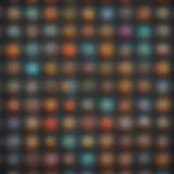 Abstract pattern of mobile game icons