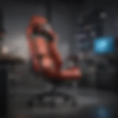 Sleek, modern design of Secret Lab gaming chair