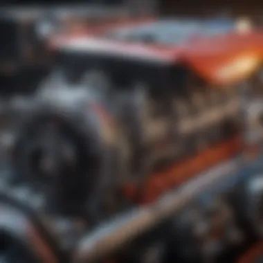 Detailed Close-up of Type R Hot Wheels Engine