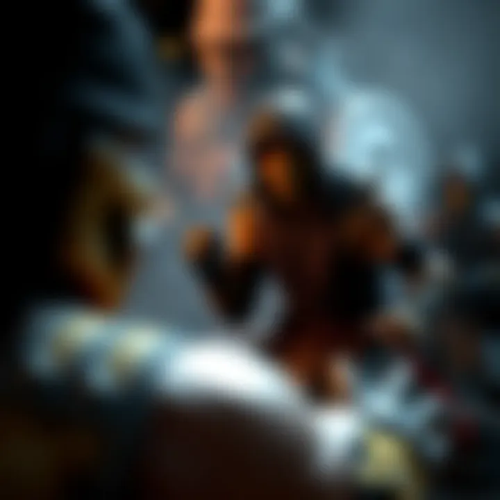 Thematic Elements in Mortal Kombat Narratives Illustration depicting the thematic elements of Mortal Kombat narratives