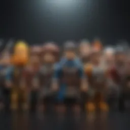 A vibrant collection of D&D minifigures showcasing various character classes and races.