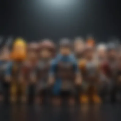 A vibrant collection of D&D minifigures showcasing various character classes and races.