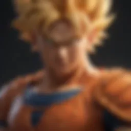 Highly detailed Dragon Ball Z action figure showcasing intricate design.