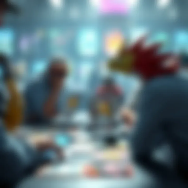 TCGO: A Strategic Duel A dynamic illustration of a TCGO match with cards and gameplay elements.