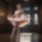 Graceful ballerina performing a pirouette