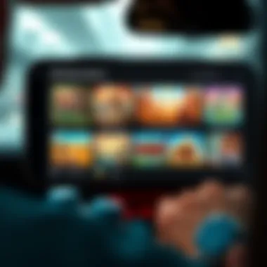 Casual game selection screen showing various genres