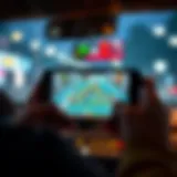 Strategic puzzle game interface on a mobile device