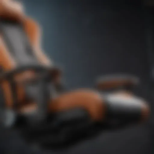 An ergonomic gaming chair showcasing adjustable lumbar support and sleek design