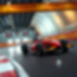 Exciting two-player racing action on a digital track