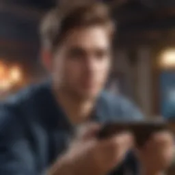 A gamer enjoying a seamless experience on a mobile device