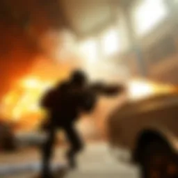 Intense gameplay moment in an alternative shooter