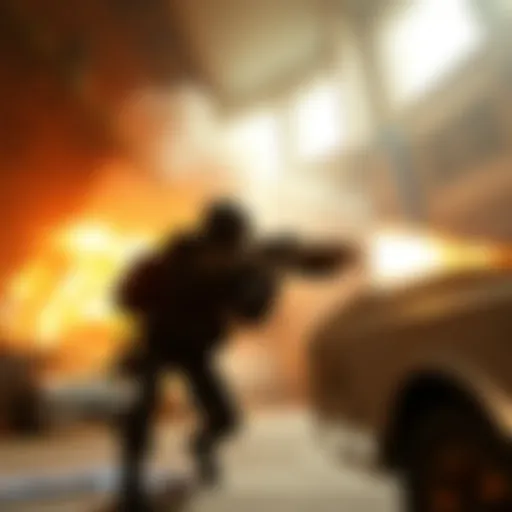 Alternative Shooter Action Intense gameplay moment in an alternative shooter