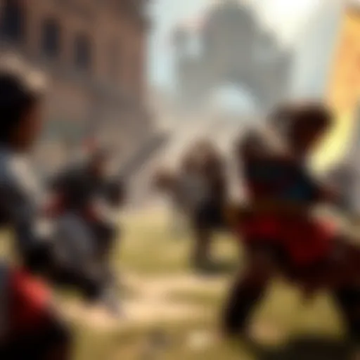 Tactical battlefield with strategic characters