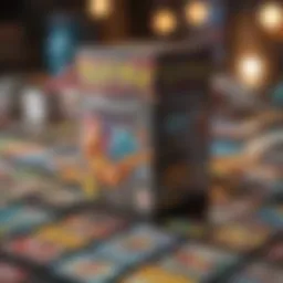 A colorful display of various Pokémon trading card packs available on Amazon.