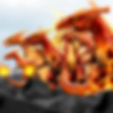 Charizard's Evolution Through the Ages A collage depicting Charizard's evolution across various Pokémon games