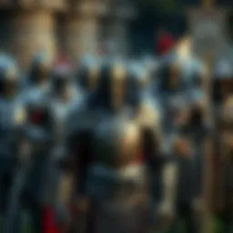 A stunning array of medieval armor showcasing various designs and materials