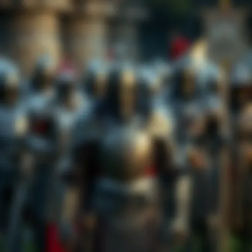 A stunning array of medieval armor showcasing various designs and materials