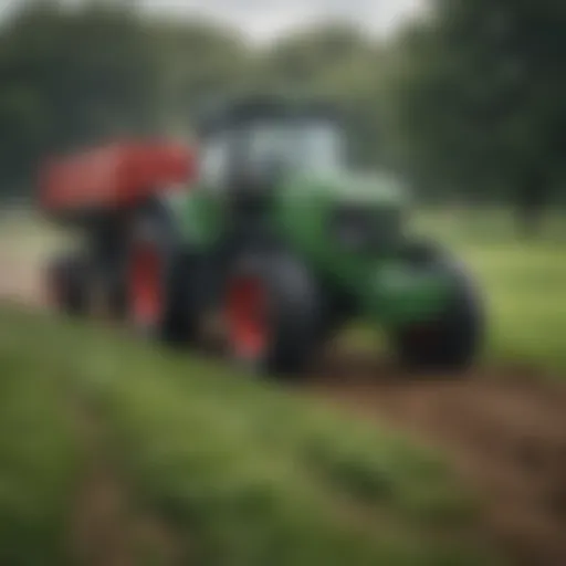 Innovative Farm Tractor in Green Field