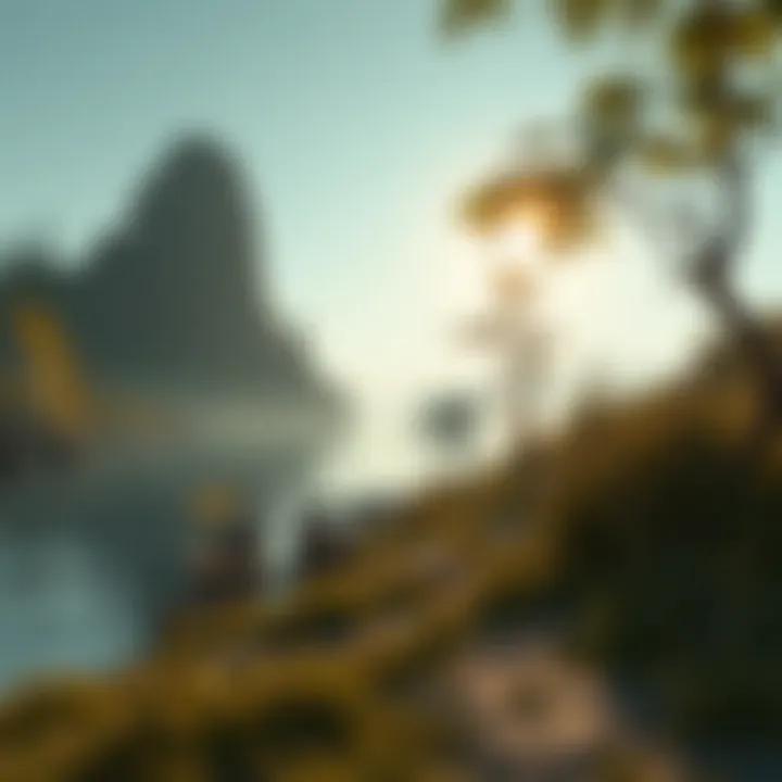 A serene screenshot of a calming exploration experience