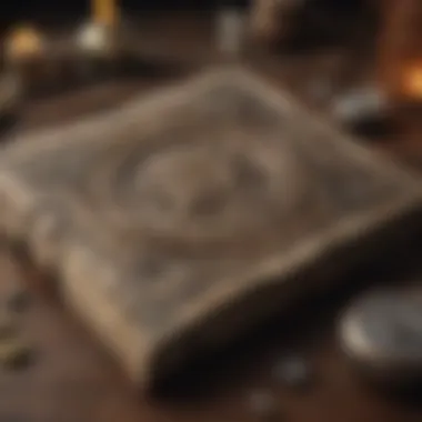 The Wisdom of Ancient Spellcraft An ancient spell book opened to reveal intricate illustrations and text.