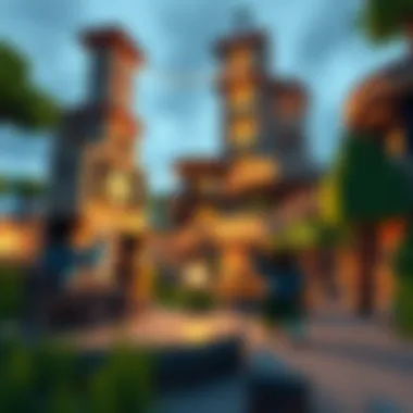 Collaborative Building on Chill Servers Players collaborating on a relaxing building project in Minecraft