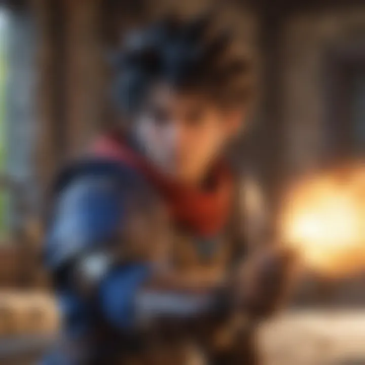 A dynamic battle scene illustrating gameplay mechanics