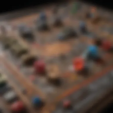 Intricate Game Board Design A vibrant game board featuring intricate designs and pieces.