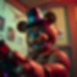 Freddy Fazbear character in a digital game setting