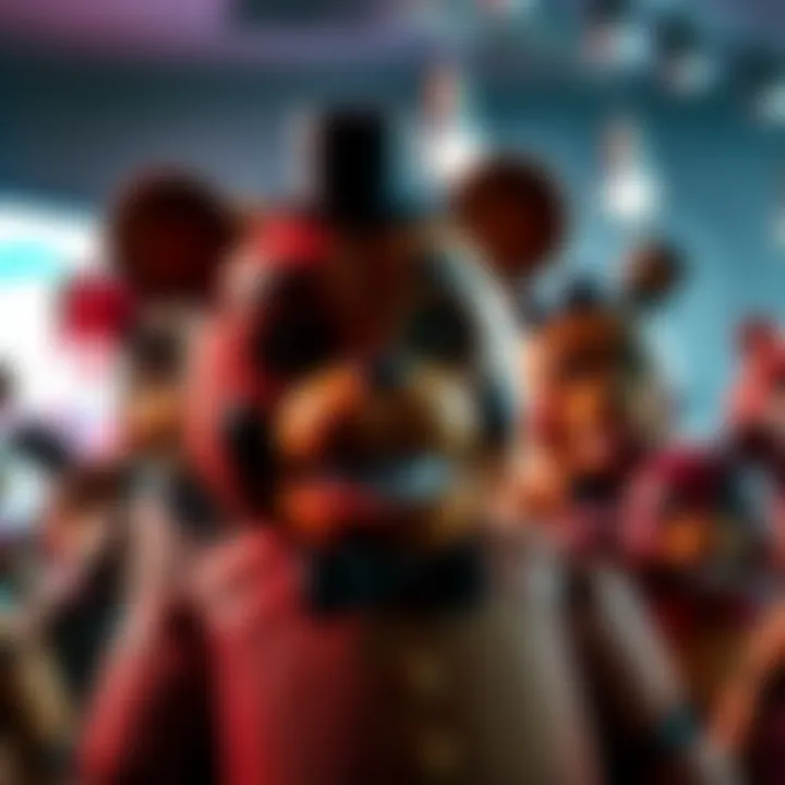 Fan art showcasing various characters from the Freddy Fazbear franchise