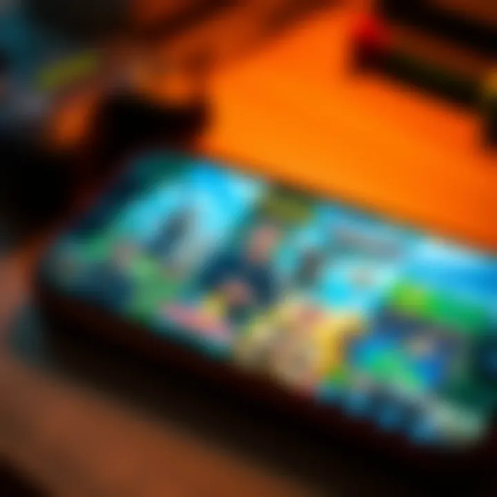 Categories of Mobile Group Games Diverse categories of mobile games on a phone screen