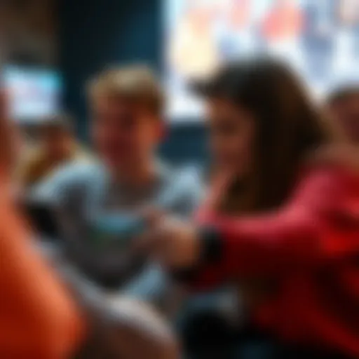 Group Engagement through Mobile Gaming Engaging in a mobile group game with friends