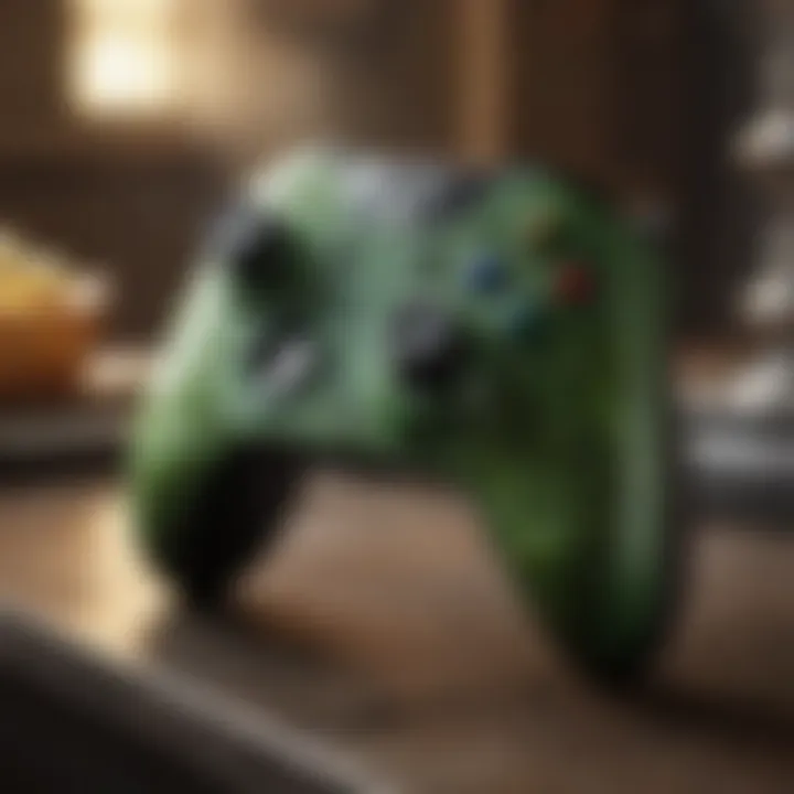 Artistic Representation of Xbox Controller and Final Fantasy Elements