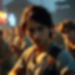 A captivating scene from an interactive story game showcasing character choices