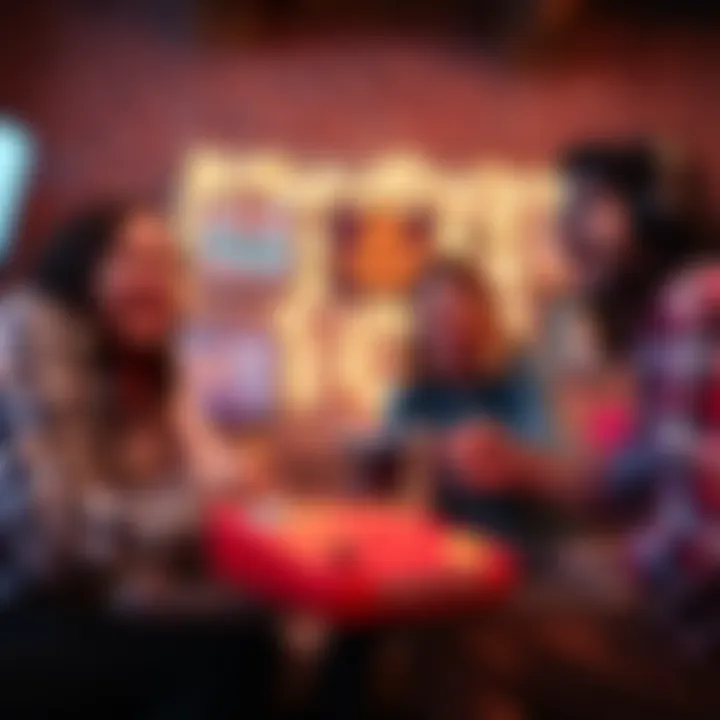 Engaging in a lively Jackbox game session with friends