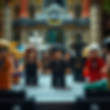 A creative arrangement of LEGO figures representing iconic characters from Kingdom Hearts