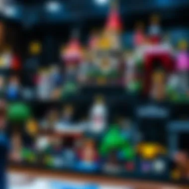 An overview of the various themed Kingdom Hearts LEGO sets displayed together