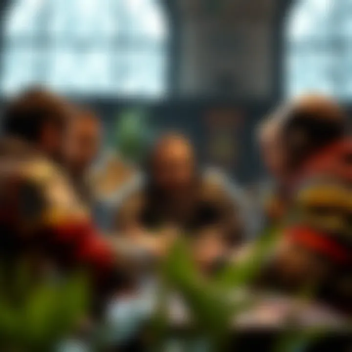 A strategic discussion among players about level boosting strategies.