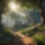 A vivid landscape showcasing a virtual world in an MMORPG beta.