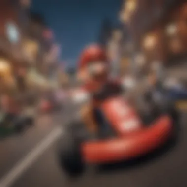 Enhanced Multiplayer Experience An engaging multiplayer mode in action during a Mario Kart race